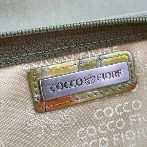 Cocco Fiore Women Clutch Wallet Multi Color Patent Leather Card Holder Purse - Picture 9 of 12